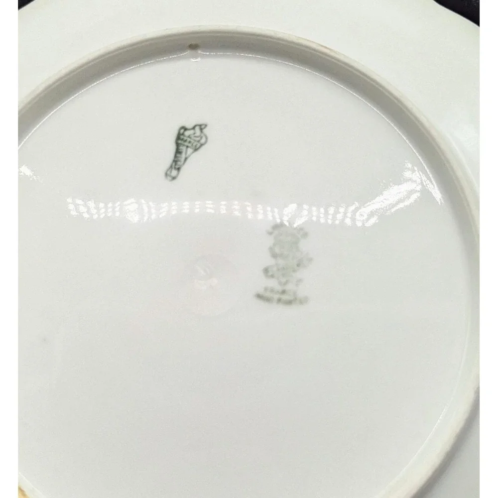 Lovely Antique Limoges LDBC Flambeau France Wall Plate Signed Hand Painted c1890